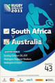South Africa v Australia 2011 rugby  Programme